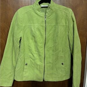 Studio Works Faux Suede Green Jacket Women’s Size 8